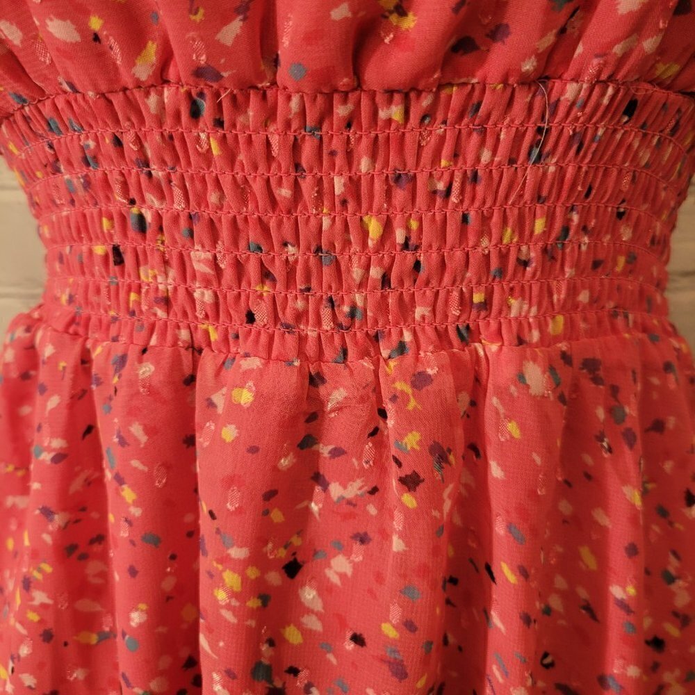 Aqua Girls' Flutter Speckle Print MIDI Dress - Picture 2 of 8